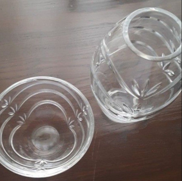 Kathy Ireland Crystal Set Glass Vase & Candy Bowl - Picture 8 of 10